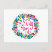 Kleurrijke ventilator met beste F*cking mam ooit Briefkaart (Voorkant)