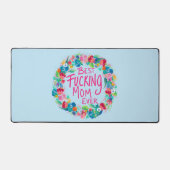 Kleurrijke ventilator met beste F*cking mam ooit Bureaumat (Voorkant)