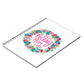 Kleurrijke ventilator met beste F*cking mam ooit Notitieboek (Linkerzijde)