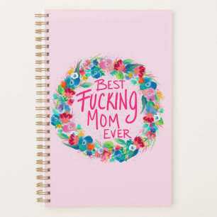 Kleurrijke ventilator met beste F*cking mam ooit Planner