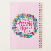Kleurrijke ventilator met beste F*cking mam ooit Planner (Achterkant)