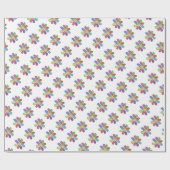 Kleurrijke ventilator op elke kleur cadeaupapier (Vlak)