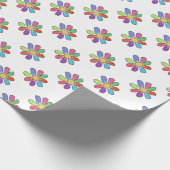 Kleurrijke ventilator op elke kleur cadeaupapier (Hoek)