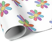 Kleurrijke ventilator op elke kleur cadeaupapier (Rol Hoek)