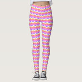 Kleurrijke ventilator - roze patroon leggings (Voorkant)