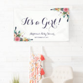 Kleurrijke ventilatorbanner Baby shower groot Spandoek (Insitu)
