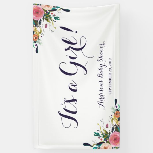 Kleurrijke ventilatorbanner Baby shower groot Spandoek (Verticaal)