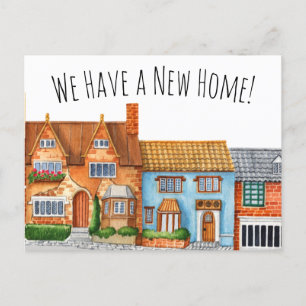 Kleurrijke verandering van adres in Engelse dorp Briefkaart