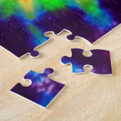 Kleurrijke verdraaide regenboogspiraalverlichting legpuzzel (Zijkant)