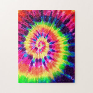 Kleurrijke verdraaide regenboogspiraalverlichting legpuzzel