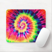 Kleurrijke verdraaide regenboogspiraalverlichting muismat (Met muis)