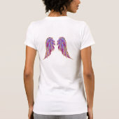  kleurrijke veren Angel Wings Design T-shirt (Achterkant)