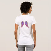 kleurrijke veren Angel Wings Design T-shirt (Achterkant volledig)