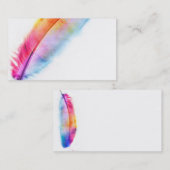 Kleurrijke Veren Art visitekaartje Custom sjabloon (Voorkant / Achterkant)
