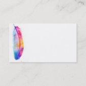 Kleurrijke Veren Art visitekaartje Custom sjabloon (Achterkant)