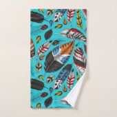 Kleurrijke veren bad handdoek (Handdoek)