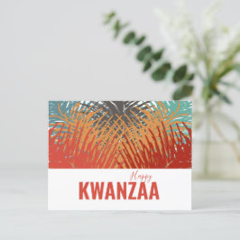 kleurrijke veren Black Holiday Happy Kwanzaa Briefkaart