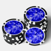 Kleurrijke veren blauw pokerchips (Opstapeling)