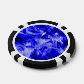 Kleurrijke veren blauw pokerchips (Enkel)
