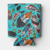 Kleurrijke veren blikjeskoeler (Voorkant)