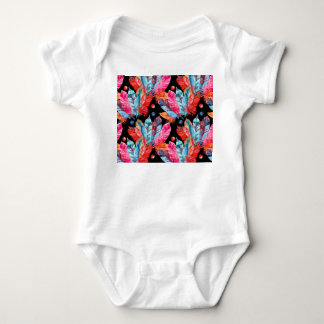 Kleurrijke veren, boho, naadloos, levendig. romper