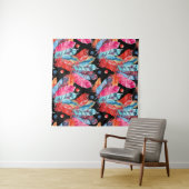 Kleurrijke veren, boho, naadloos, levendig. wandkleed (In Situ (horizontaal))