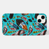 Kleurrijke veren Case-Mate iPhone case (Achterkant (horizontaal))