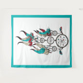 Kleurrijke veren droomvanger wandkleed (Voorkant (horizontaal))