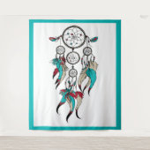 Kleurrijke veren droomvanger wandkleed (Voorkant)