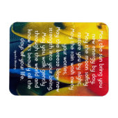 Kleurrijke veren en inspirerende Apache Blessing Magneet (Horizontaal)