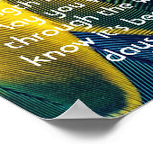 Kleurrijke veren en inspirerende Apache Blessing Poster (Hoek)