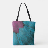 Kleurrijke veren en regendruppels tote bag (Achterkant)
