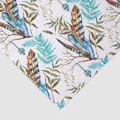 Kleurrijke veren en varens tissuepapier (Detail)