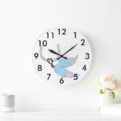Kleurrijke veren Hoefijzer Wall Clock Grote Klok (Huis)