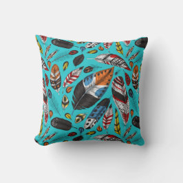 Kleurrijke veren kussen