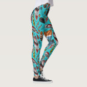 Kleurrijke veren leggings (Rechts)