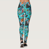 Kleurrijke veren leggings (Achterkant)