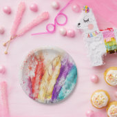 Kleurrijke Veren Papier Bord (Feest)