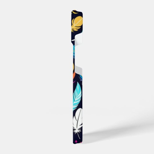 Kleurrijke Veren Patroon Hoesje  iPhone Hoesje (Linkerkant)