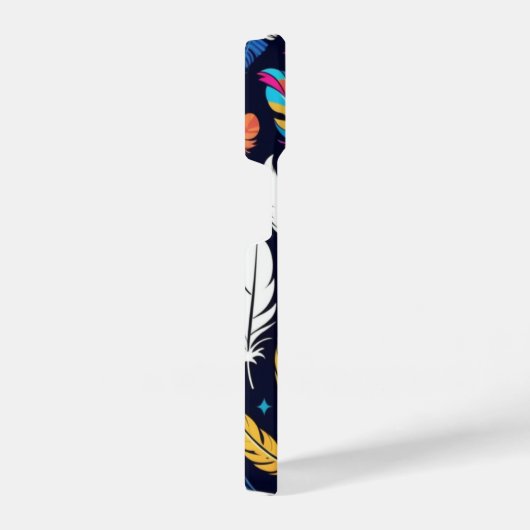 Kleurrijke Veren Patroon Hoesje  iPhone Hoesje (Rechterkant)