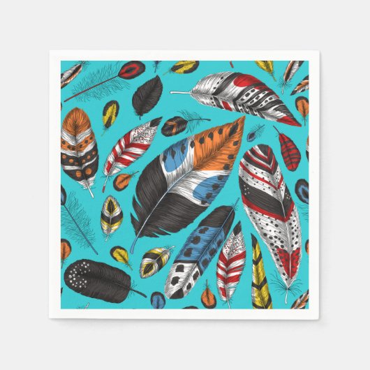 Kleurrijke veren servet (Voorkant)