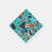 Kleurrijke veren servet (Hoek)