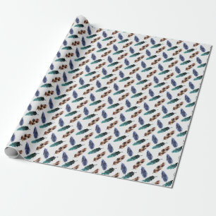 Kleurrijke Veren Tribal Textuur Cadeaupapier