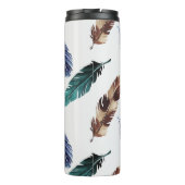 Kleurrijke Veren Tribal Textuur Thermosbeker (Achterkant)