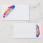 Kleurrijke Veren visitekaartje Custom sjabloon (Voorkant / Achterkant)