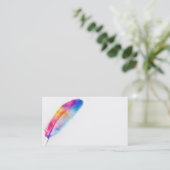 Kleurrijke Veren visitekaartje Custom sjabloon (Staand voorkant)