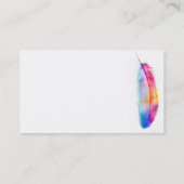 Kleurrijke Veren visitekaartje Custom sjabloon (Achterkant)