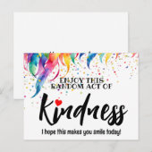 Kleurrijke veren Willekeurige daad van vriendelijk Briefkaart (Voorkant / Achterkant)
