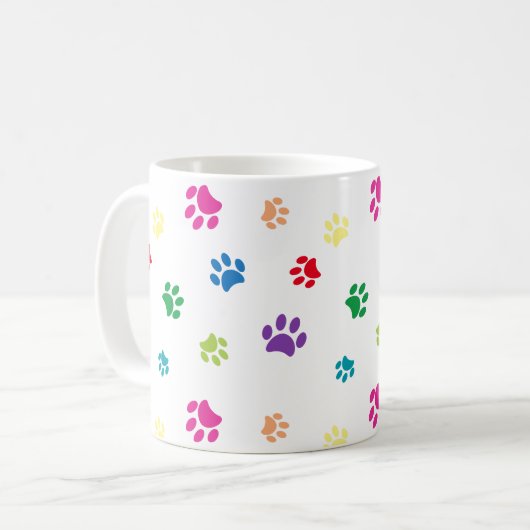 Kleurrijke verf afdrukken koffiemok (Voorkant links)