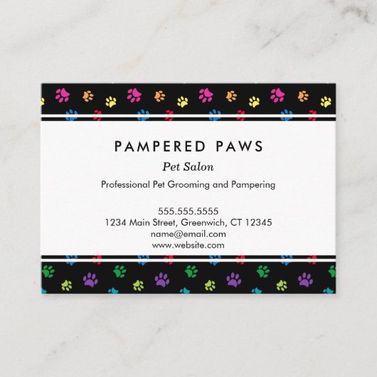 Kleurrijke verf drukt professioneel snoepgoed klantenkaartje (Voorkant)